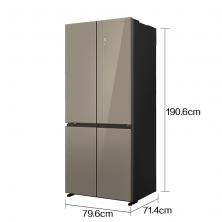 松下（Panasonic）十字对开门冰箱498L风冷无霜变频压缩机Ag+银离子除菌保鲜无异味 NR-D501CN-XN