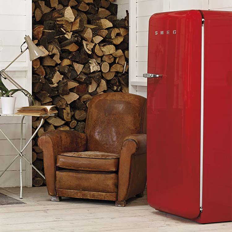 SMEG冰箱 FAB28意大利进口复古冷藏冷冻家用冰箱单门冰箱新款红色