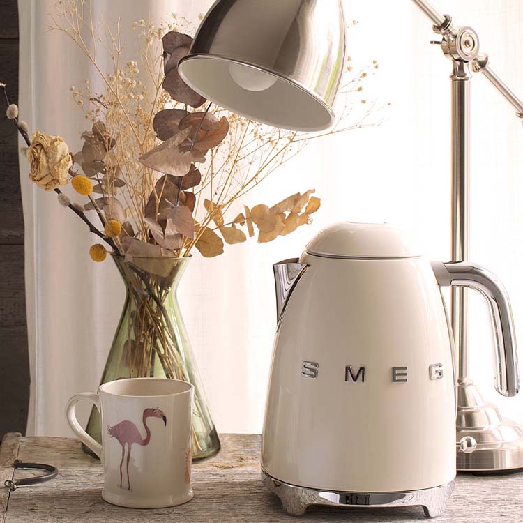 SMEG/斯麦格 KLF03电热水壶复古家用自动断电大容量不锈钢电水壶