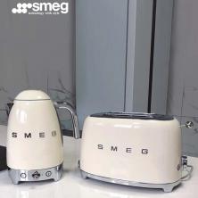 SMEG斯麦格意式多士炉吐司机烤面包机温控电热水壶两件套复古套装
